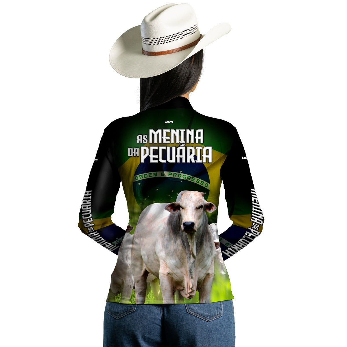 Camisa Feminina Agro Brk As Menina da Pecuária com Proteção Solar UV50+ - Brk Agro