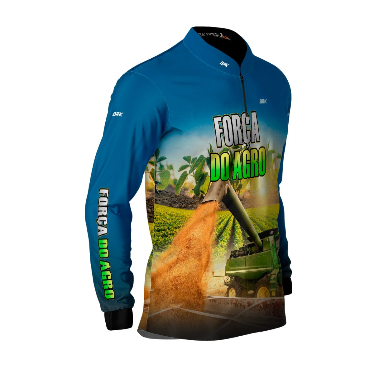 Camisa Agro Brk Força do Agro Soja com Proteção Solar UV50+ Envio Imediato - Brk Agro