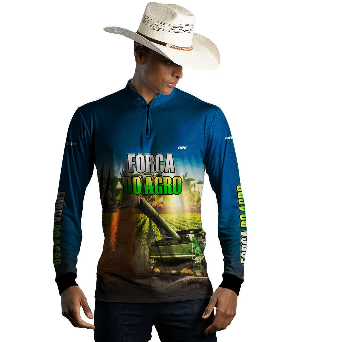 Camisa Agro Brk Força do Agro Soja com Proteção Solar UV50+ Envio Imediato - Brk Agro