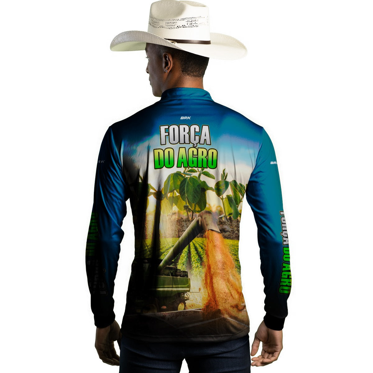 Camisa Agro Brk Força do Agro Soja com Proteção Solar UV50+ Envio Imediato - Brk Agro