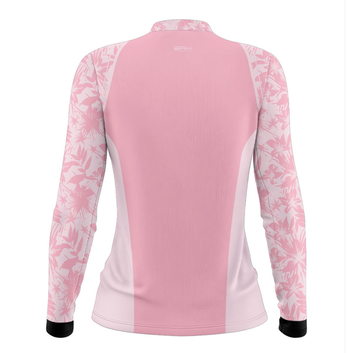Camisa Agro Feminina Brk Básica Floral Rosa com Proteção Solar UV50+ - Brk Agro