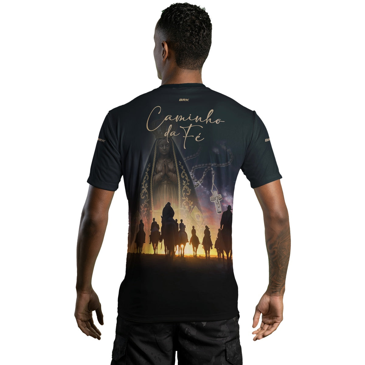 Camiseta Agro Brk Caminho da Fé Peregrinação Cavalgada com Proteção Solar UV50+ - Brk Agro