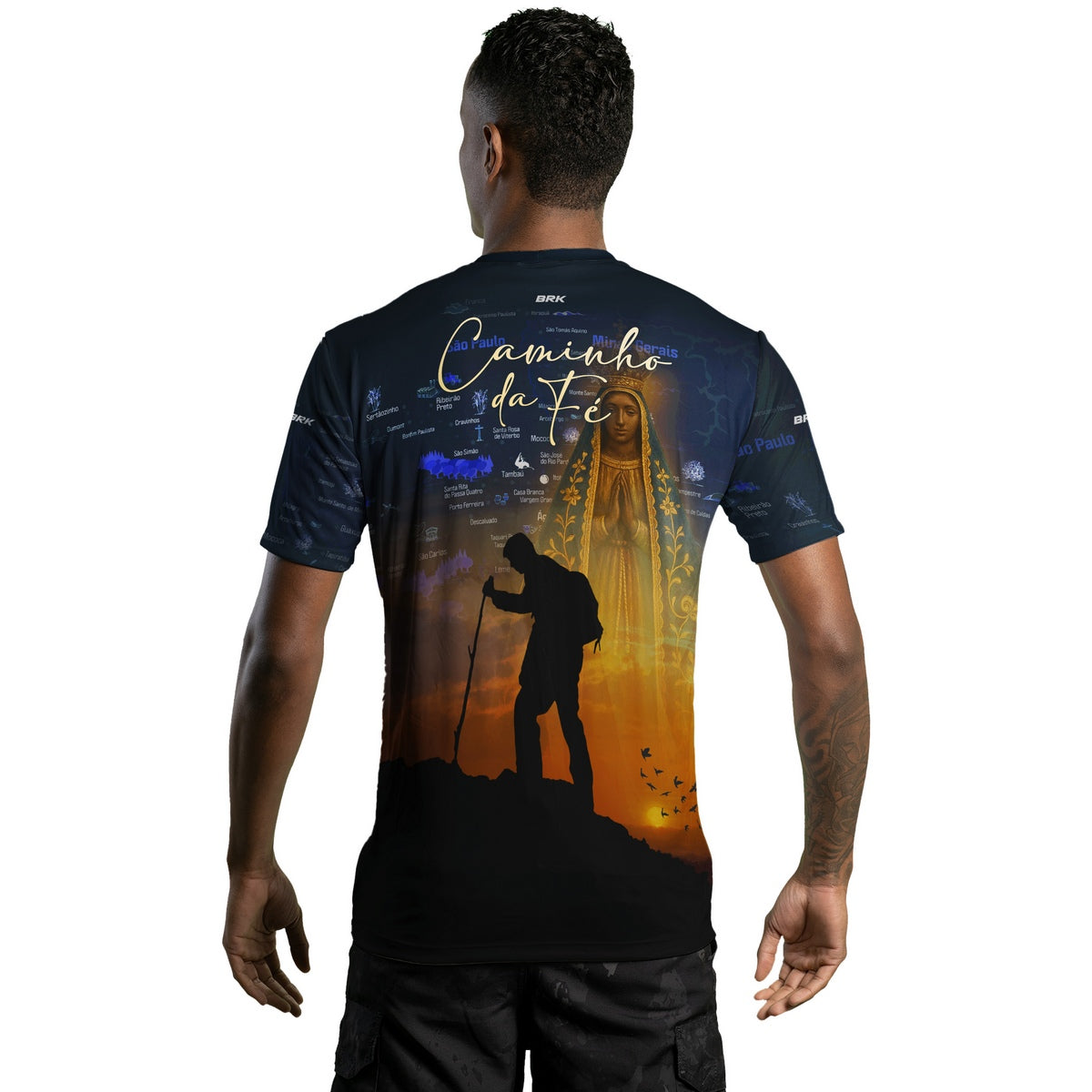 Camiseta Agro Brk Caminho da Fé Peregrinação com Proteção Solar UV50+ - Brk Agro