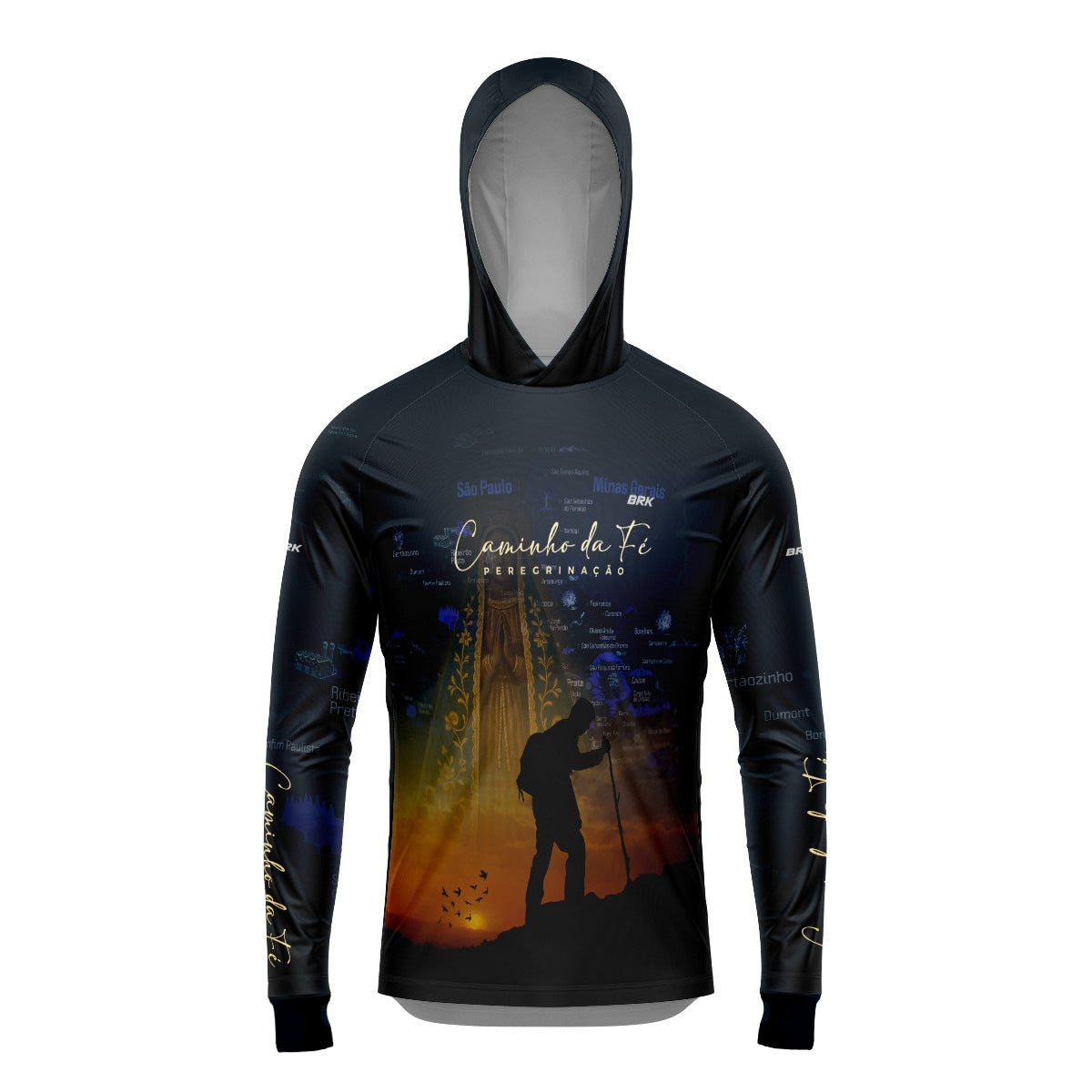 Camisa com Capuz Brk Caminho da Fé Peregrinação com Proteção Solar UV50+ - Brk Agro