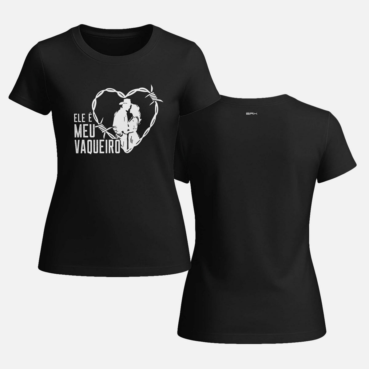 Camiseta Agro Feminina Brk Ele é Meu Vaqueiro com Algodão Premium