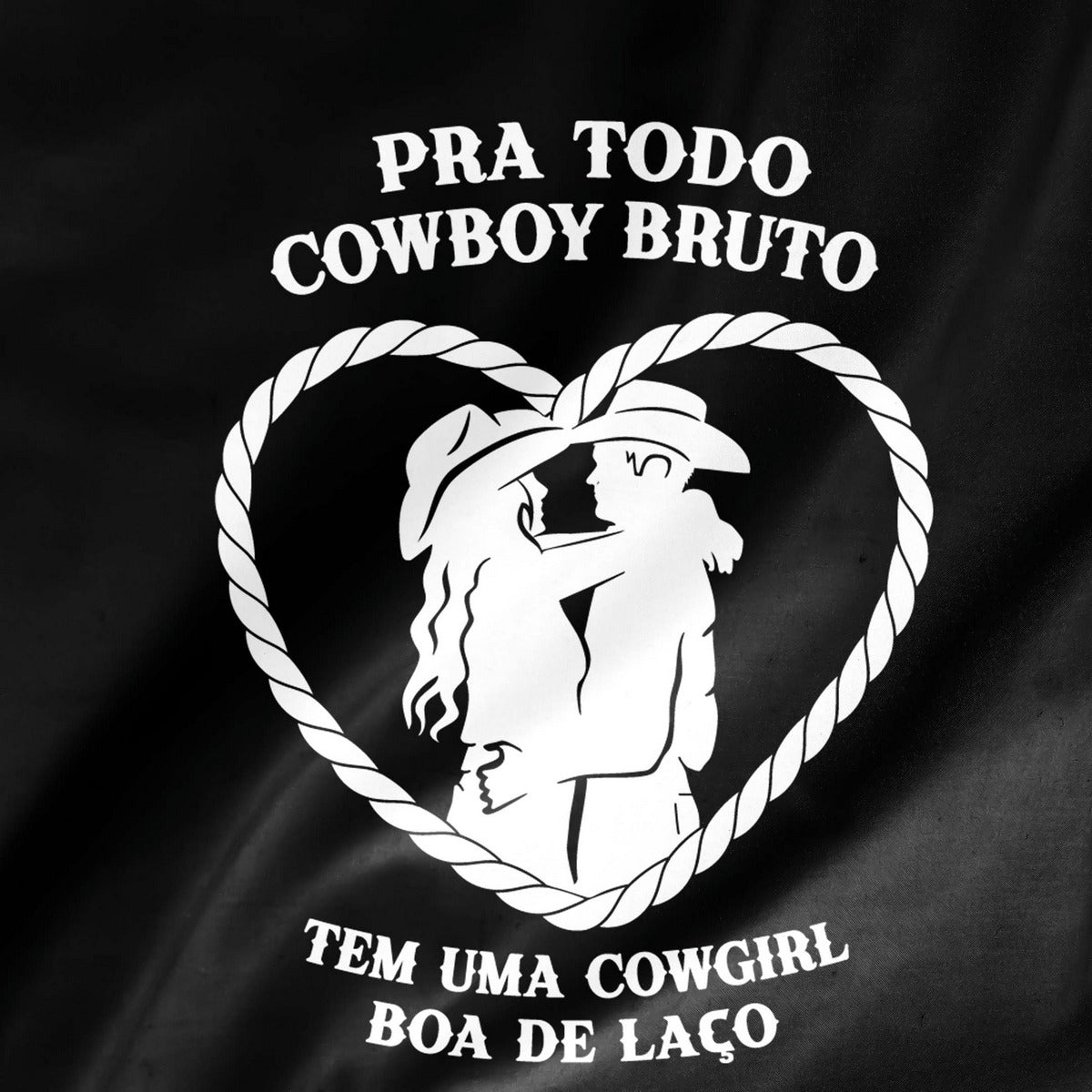 Camiseta Agro Feminina Brk Todo Cowboy Tem uma Cowgirl Boa de Laço com Algodão Premium