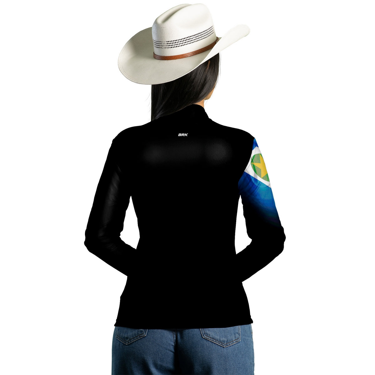 Camisa Agro Feminina Brk Bandeira do Mato Grosso com Proteção UV50+ - Brk Agro