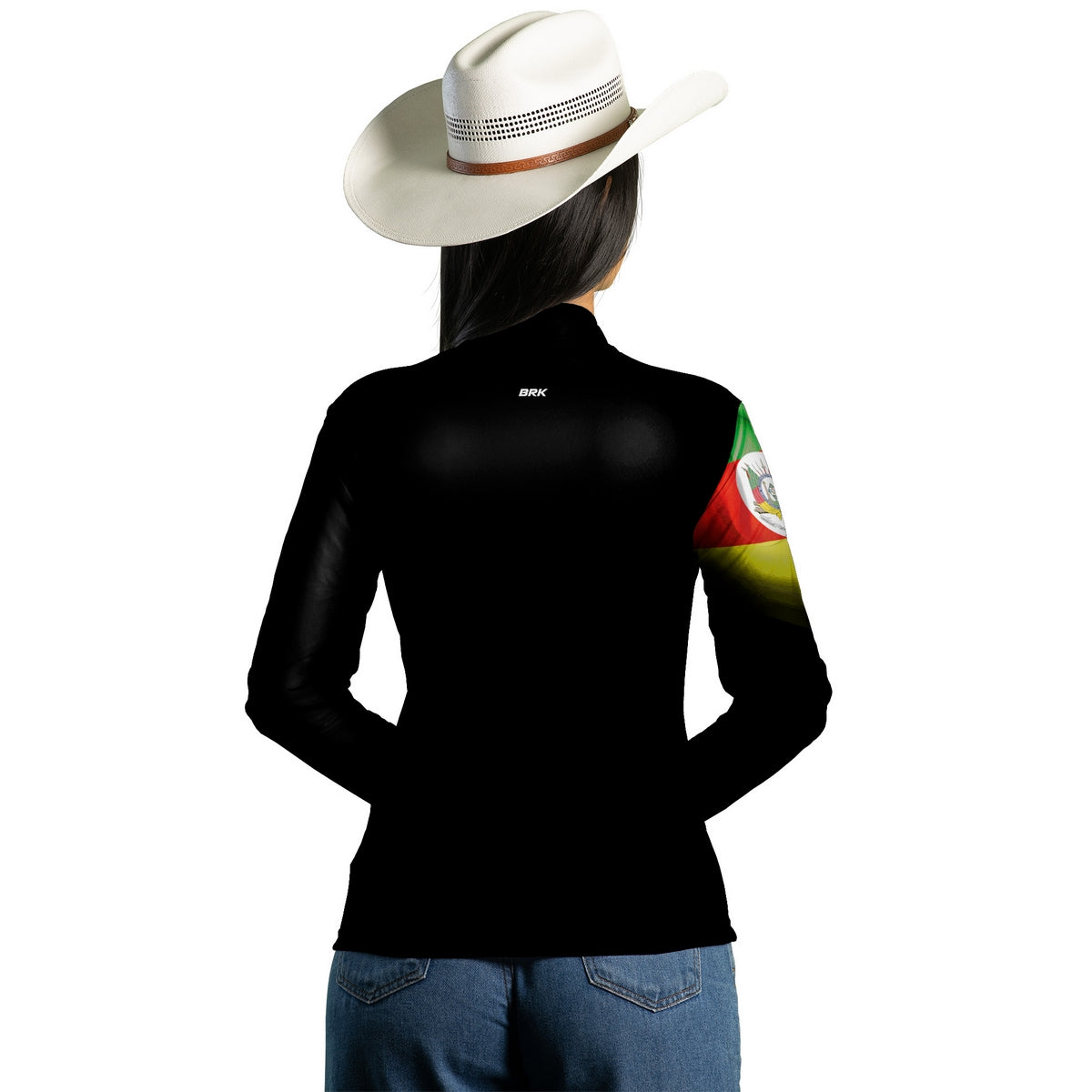 Camisa Agro Feminina Brk Bandeira do Rio Grande do Sul com Proteção UV50+ - Brk Agro