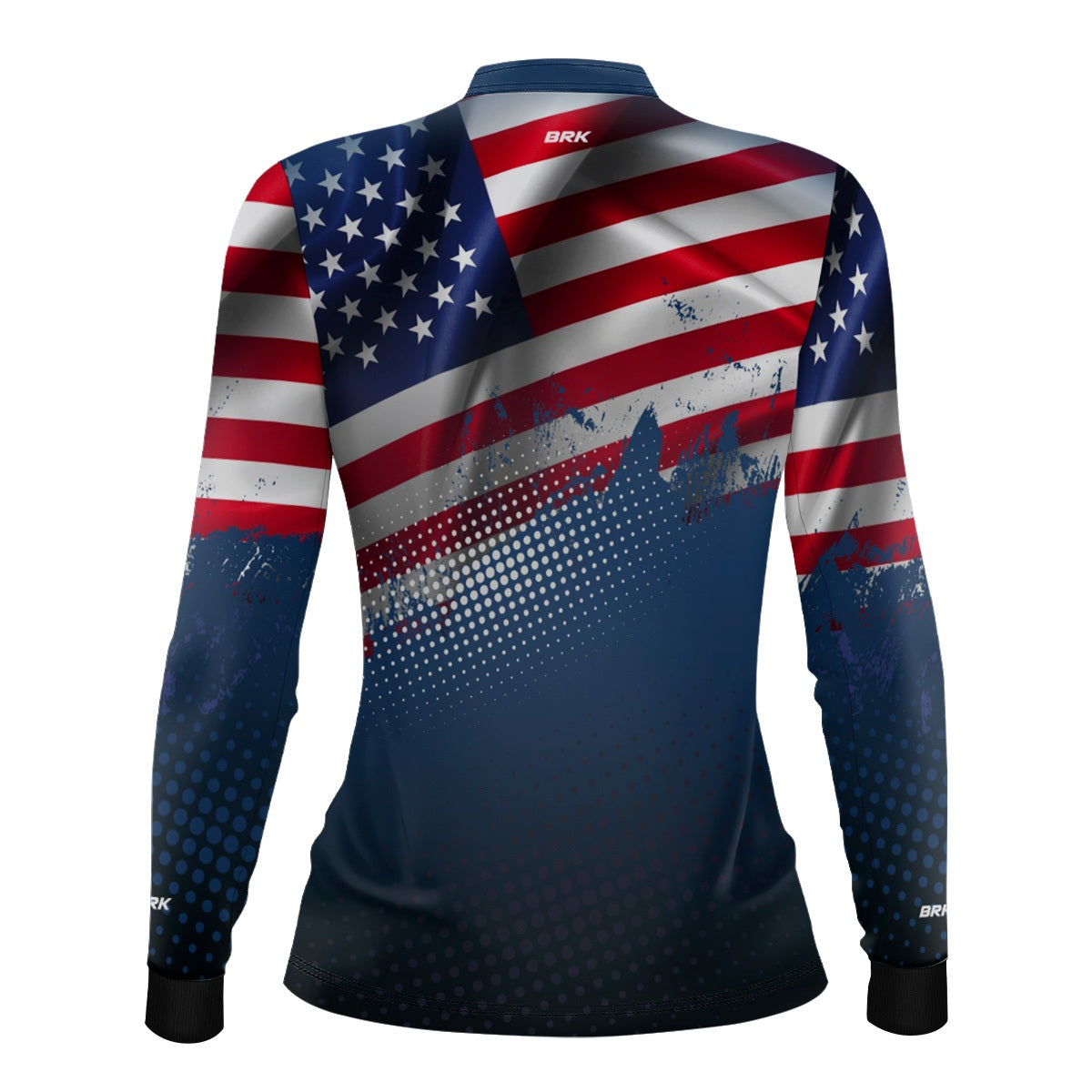 Camisa de Pesca Feminina Brk Bandeira EUA com Proteção UV50+ - Brk Agro