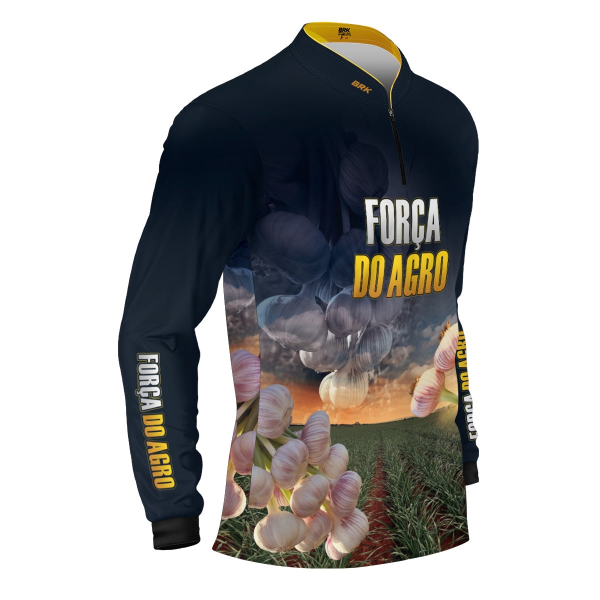 Camisa Agro Brk Produtor de Alho com Proteção Solar UV50+ - Brk Agro