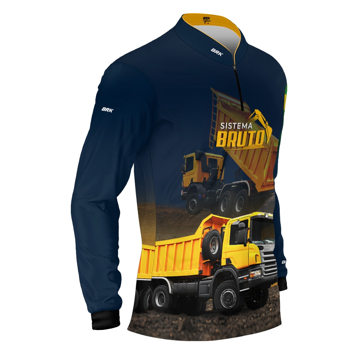 Camisa Máquina Pesada Brk Sistema Bruto Caminhão Caçamba com UV50+ - Brk Agro