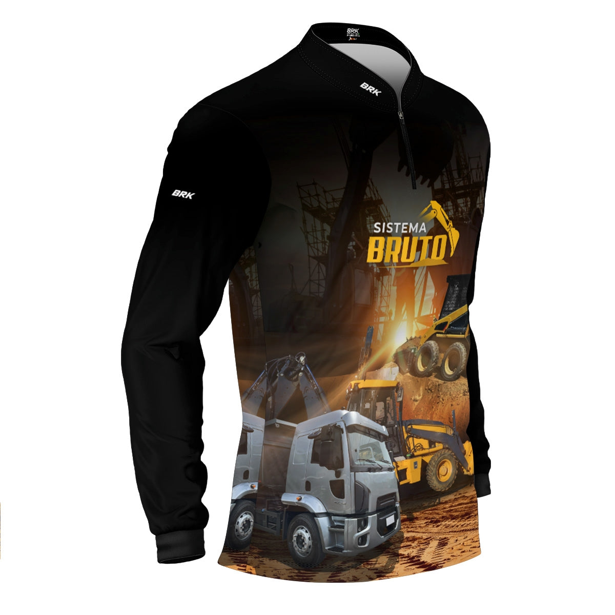 Camisa Máquina Pesada Brk Sistema Bruto Caminhão Caçamba com UV50+ - Brk Agro