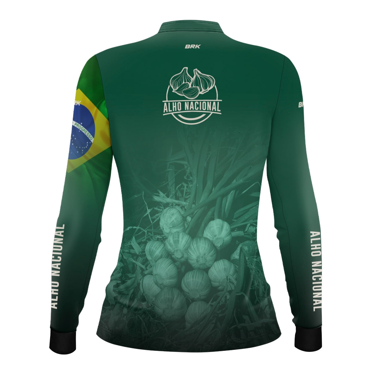 Camisa Agro Feminina Brk Alho Nacional Brasil com Proteção Solar UV50+ - Brk Agro