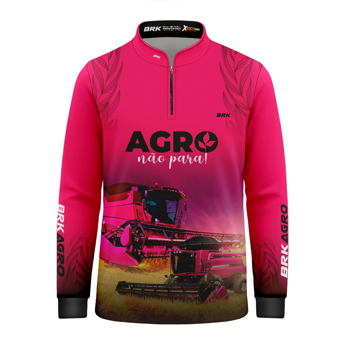Camisa Infantil Agro Brk Infantil O Agro Não Para Rosa com UV50+