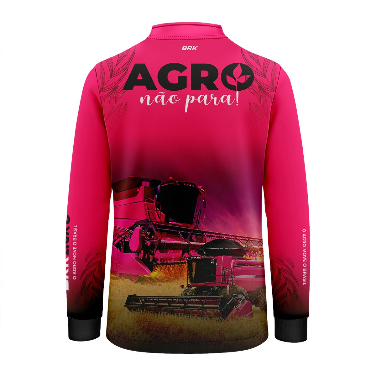 Camisa Infantil Agro Brk Infantil O Agro Não Para Rosa com UV50+