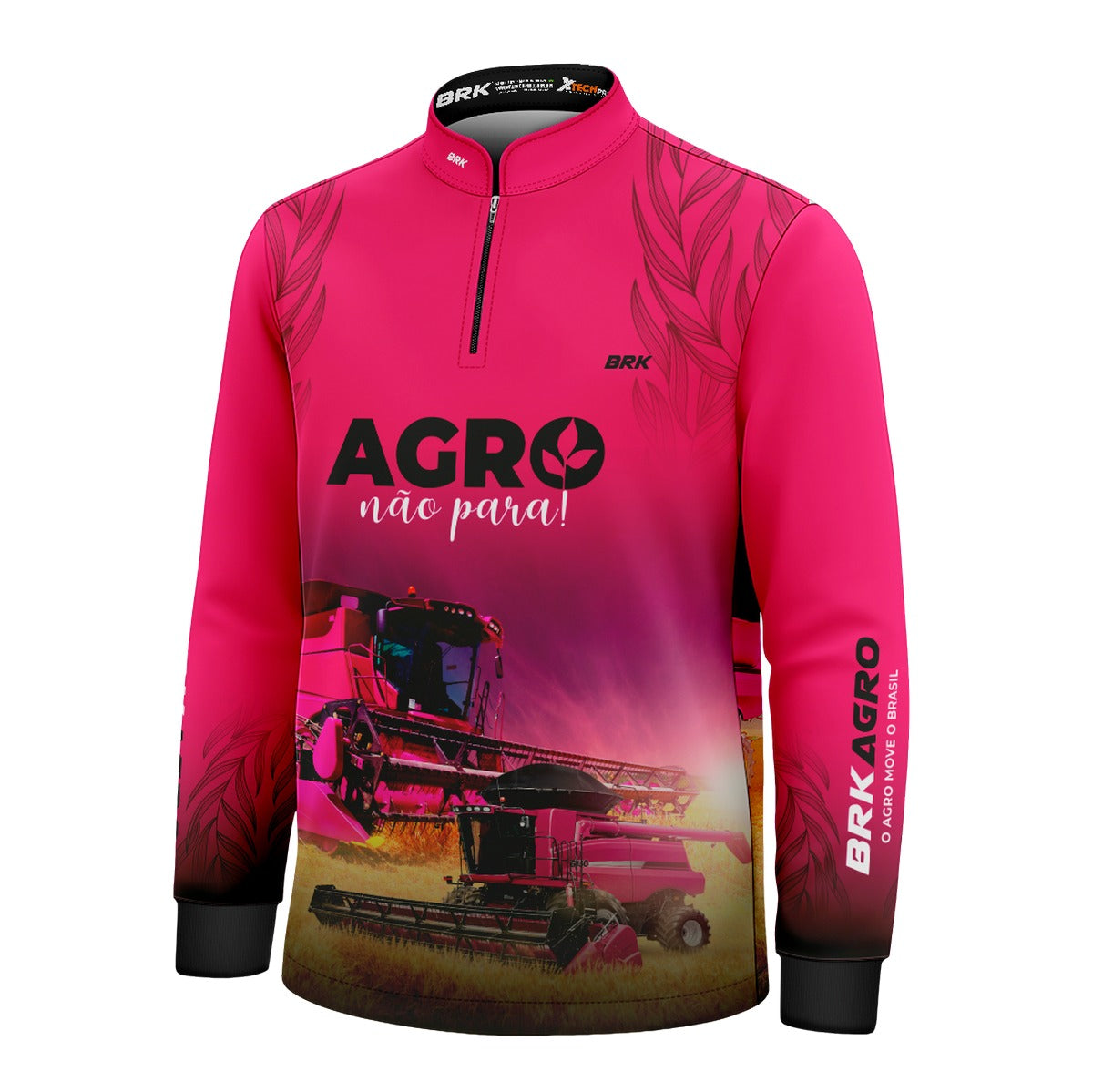 Camisa Infantil Agro Brk Infantil O Agro Não Para Rosa com UV50+