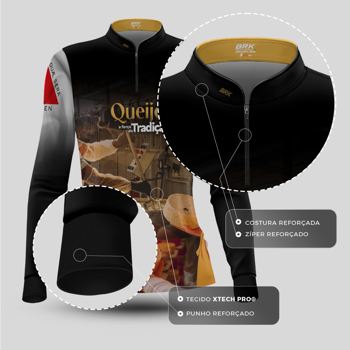 Camisa Agro Feminina Brk A Força da Tradição Produção de Queijo MG com Proteção UV50+ - Brk Agro