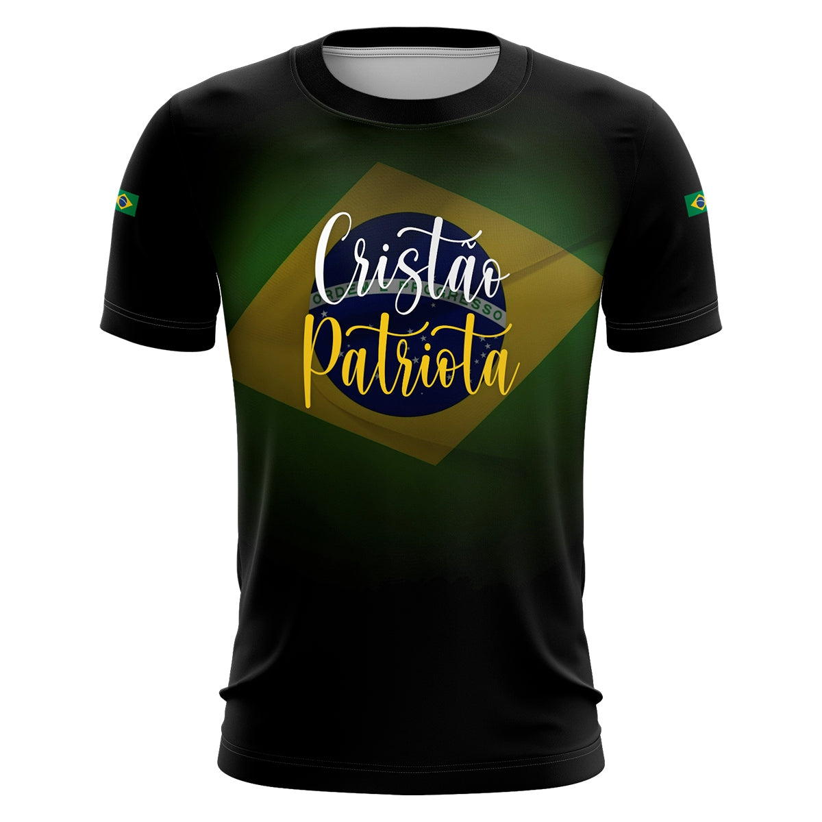 Camiseta Brasil Patriota Cristão Patriota com Proteção UV 50+ Envio Imediato