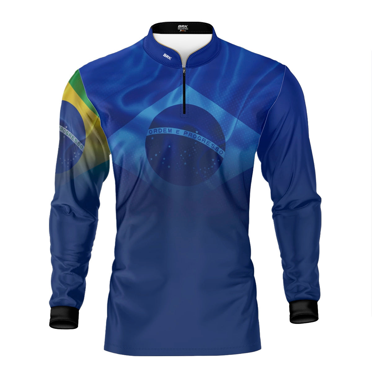 Camisa Agro Brk Brasil Azul com Proteção Solar UV50+ - Brk Agro