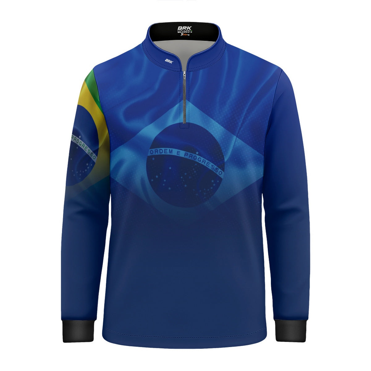 Camisa Agro Infantil Brk Brasil Azul com Proteção Solar UV50+ - Brk Agro