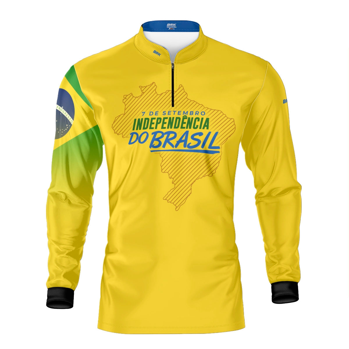 Camisa Agro Brk Independência Brasil Amarelo com Proteção Solar UV50+ - Brk Agro