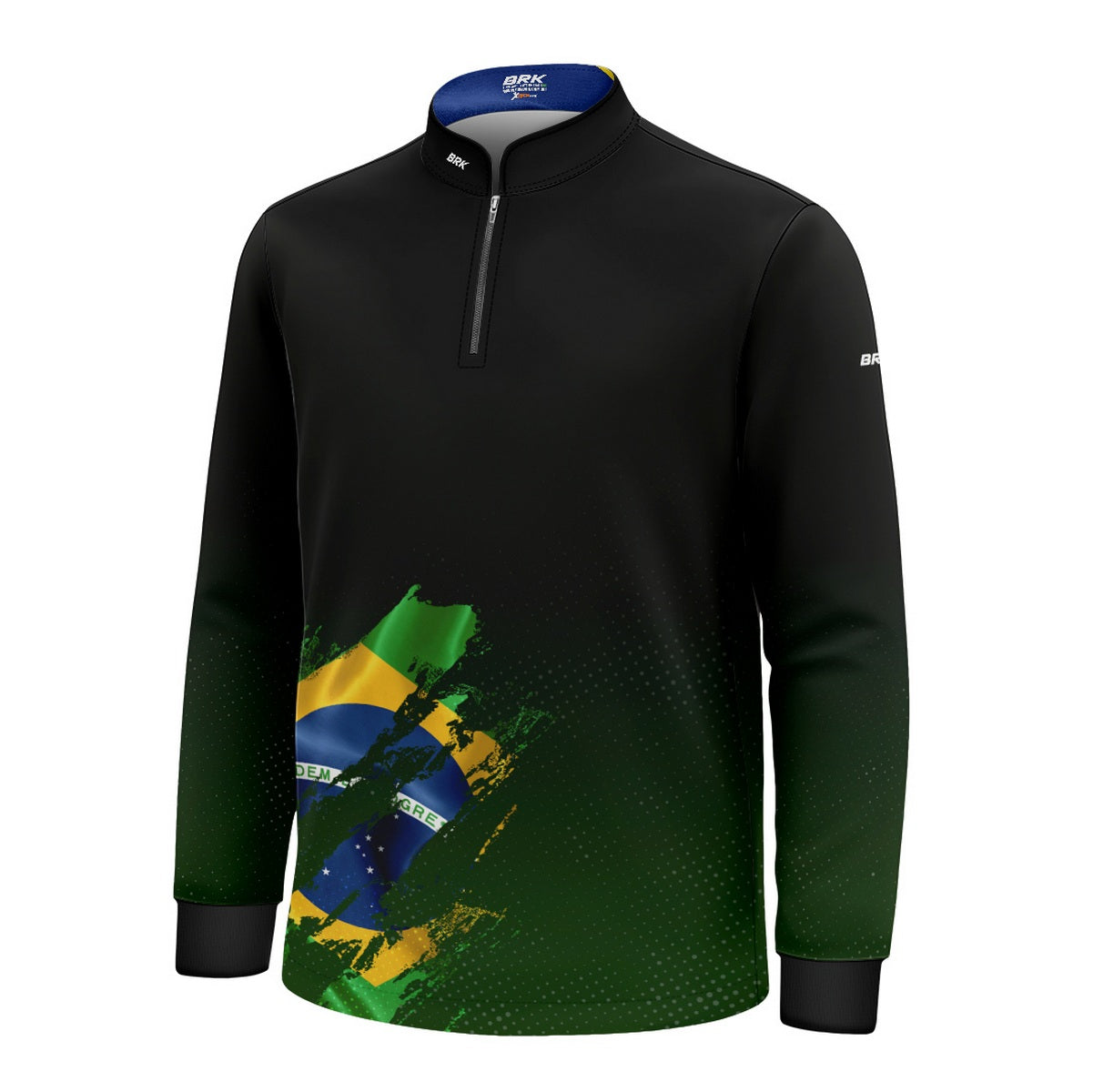 Camisa Agro Infantil Brk Bandeira Brasil Lateral com Proteção Solar UV50+