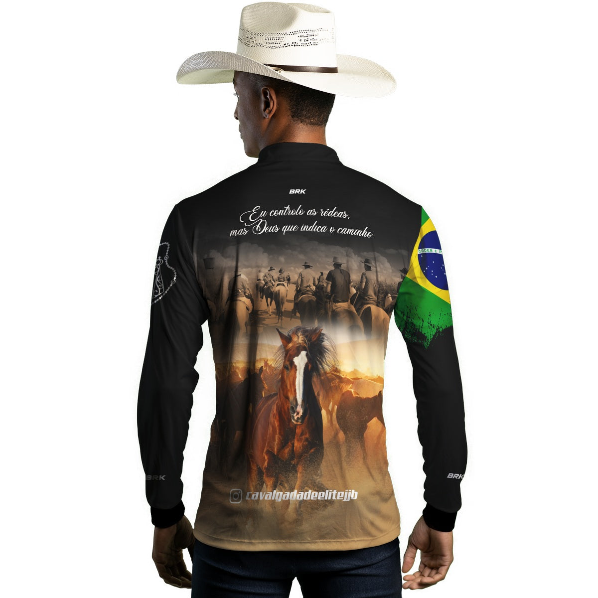 Camisa Agro Brk Cavalgada Elite JJB com Proteção UV50+ - Brk Agro