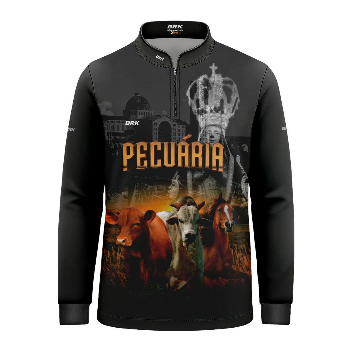 Camisa Agro Brk Nossa Senhora Pecuária com Proteção UV50+ - Brk Agro