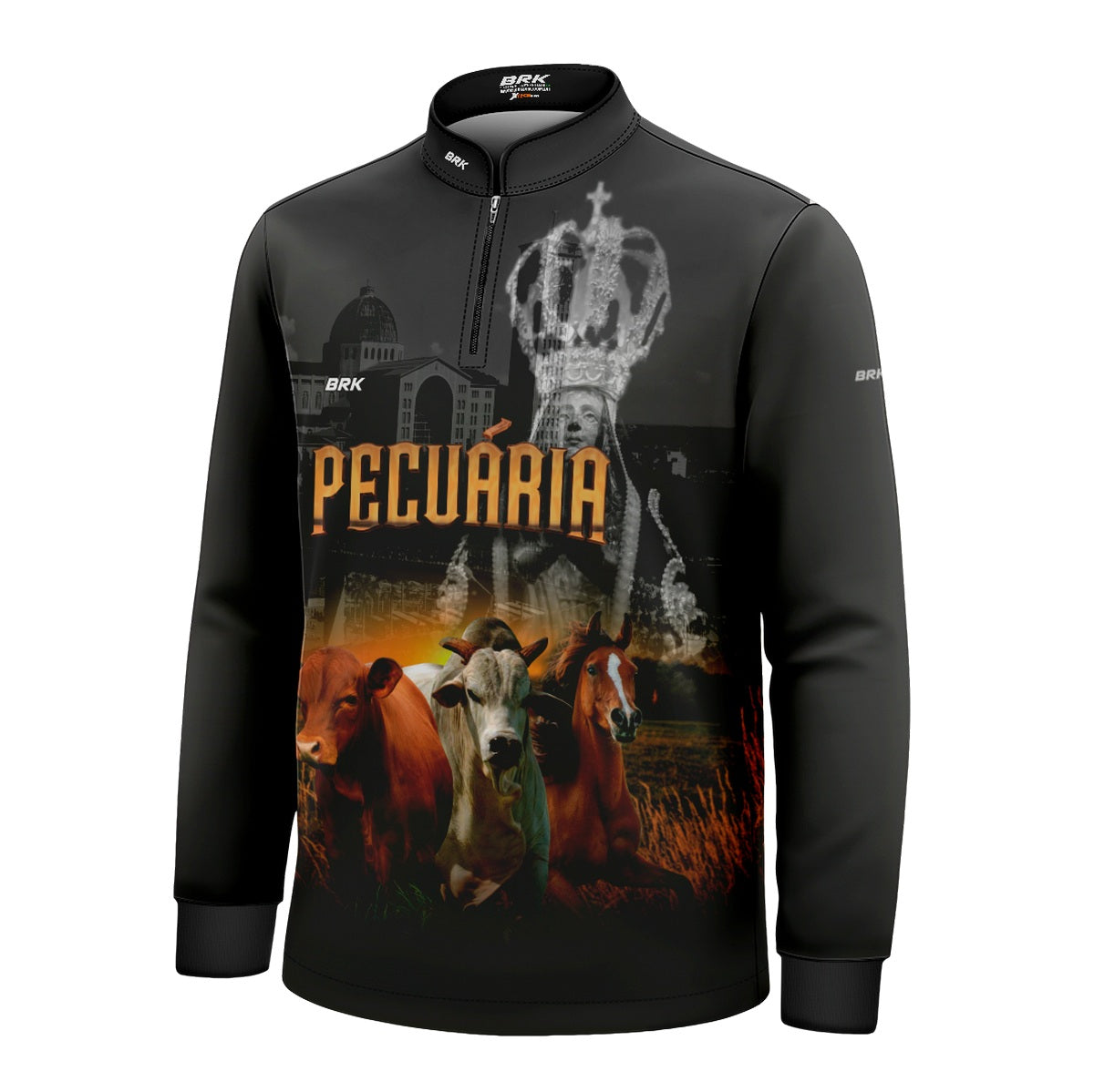 Camisa Agro Brk Nossa Senhora Pecuária com Proteção UV50+ - Brk Agro