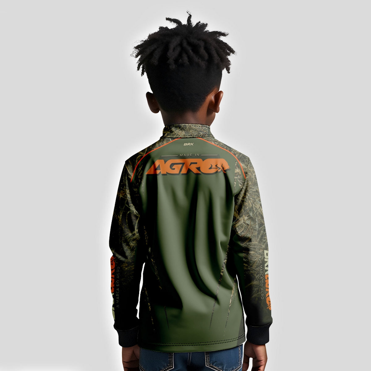 Camisa Infantil Agro Brk Agronomia Real Tree com UV50+ - Brk Agro