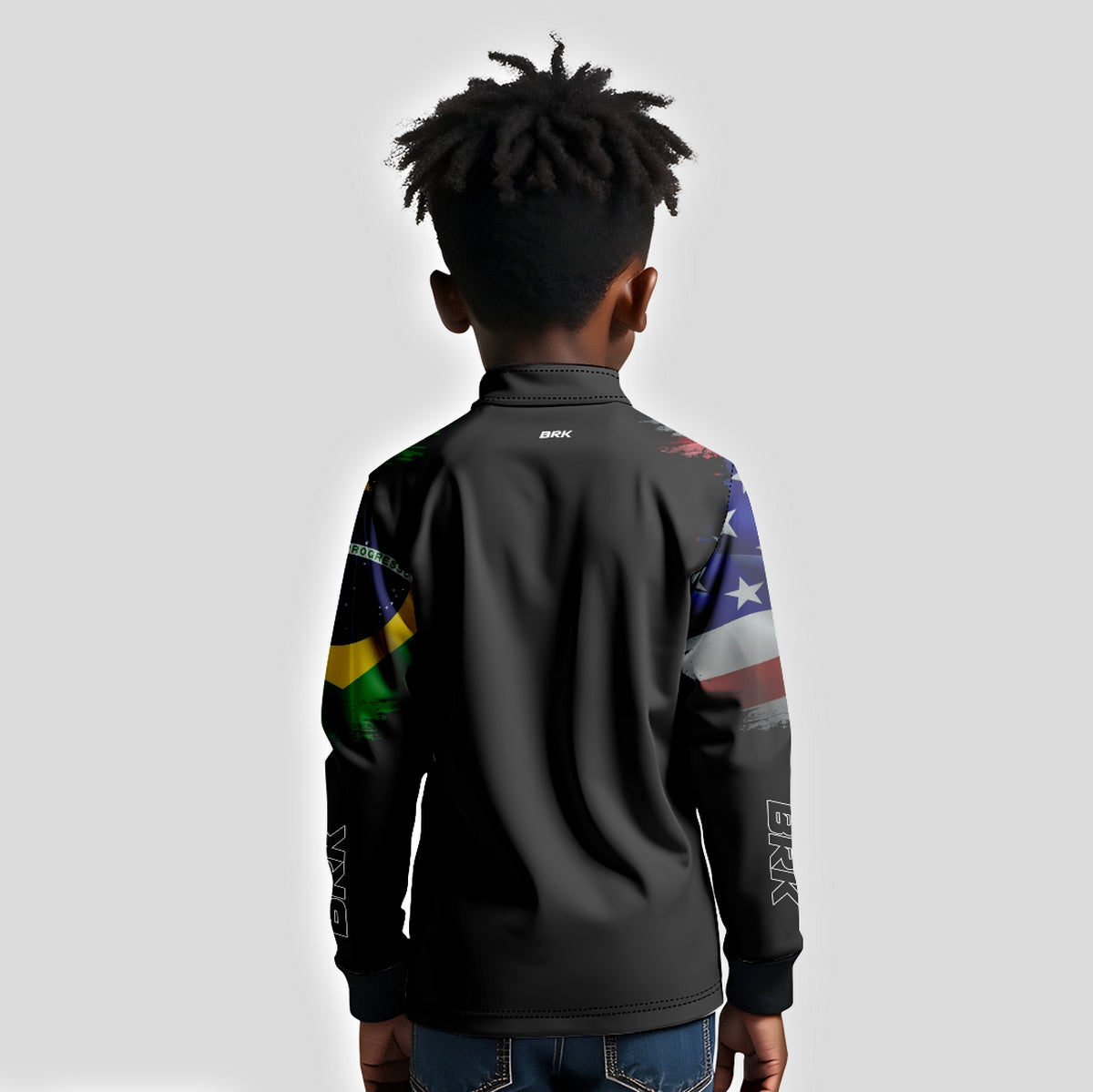 Camisa Agro Brk Bandeira Brasil Estados Unidos com Proteção Solar UV50+ - Brk Agro