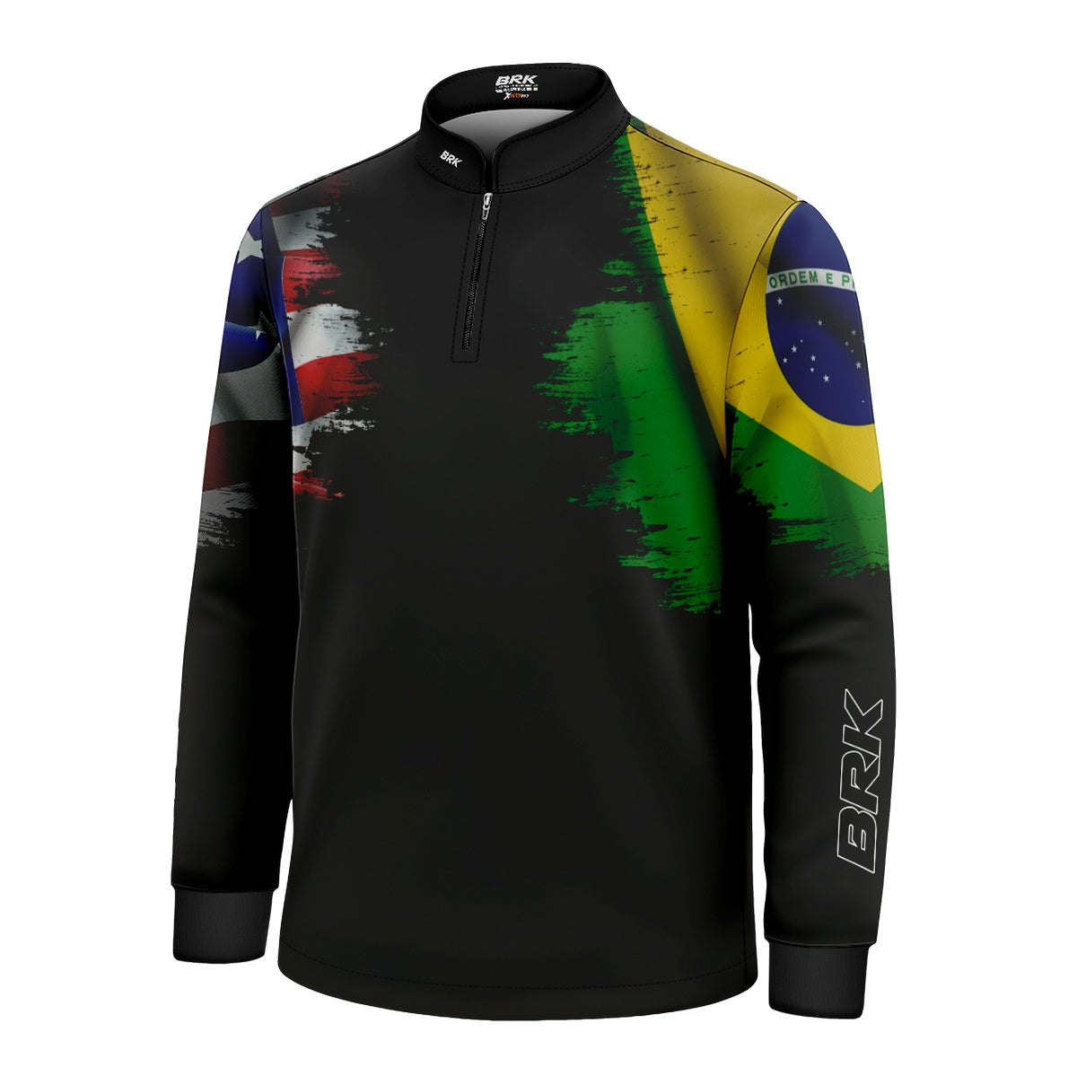 Camisa Agro Brk Bandeira Brasil Estados Unidos com Proteção Solar UV50+ - Brk Agro