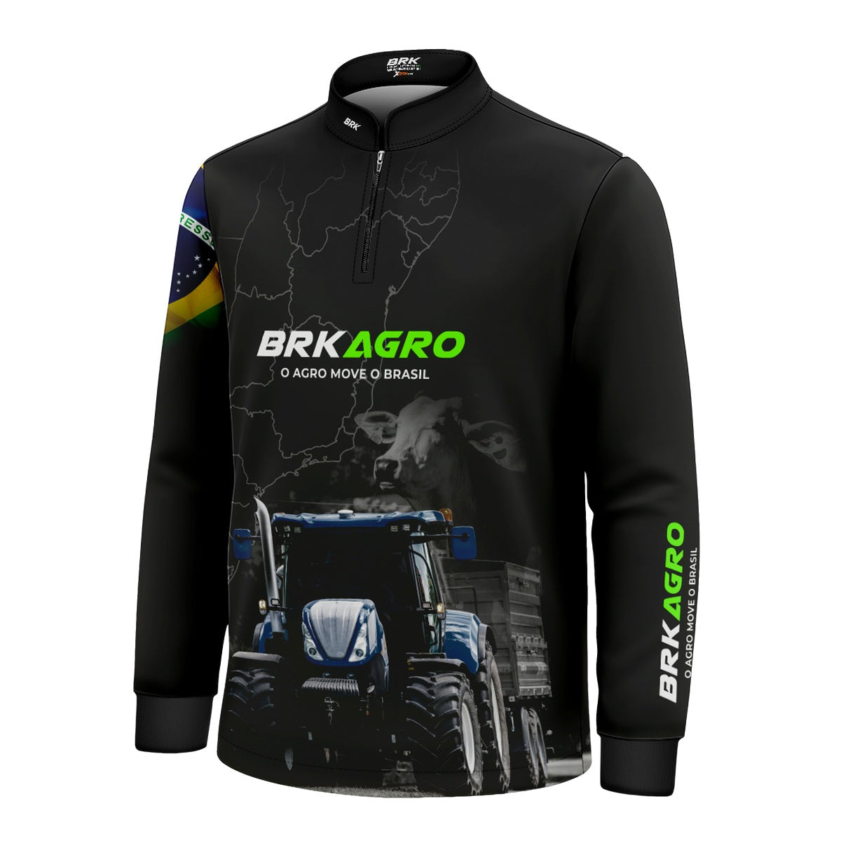 Camisa Brk Agro Infantil O Agro Move o Brasil com UV50+ - Brk Agro
