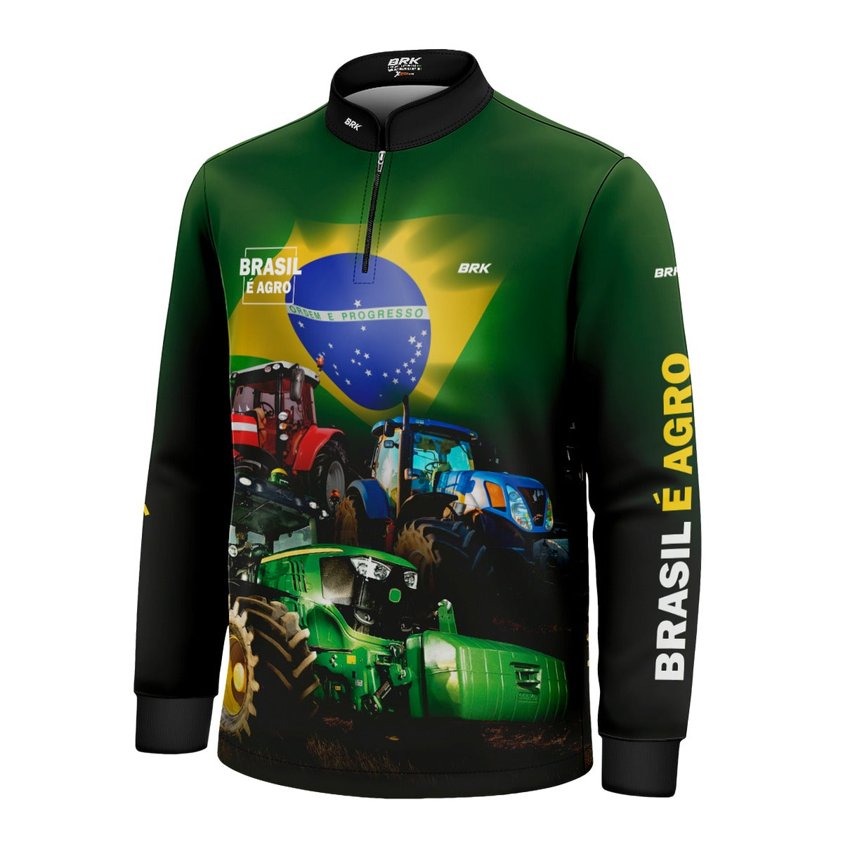 Camisa Brk Agro Infantil Brasil é Agro Verde com Proteção UV50+ - Brk Agro