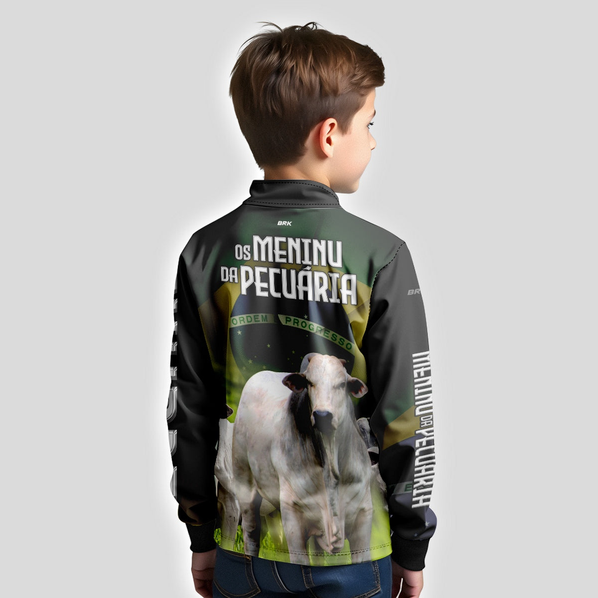 Camisa Infantil Agro Brk Os Menino da Pecuária com Proteção Solar UV50+ - Brk Agro