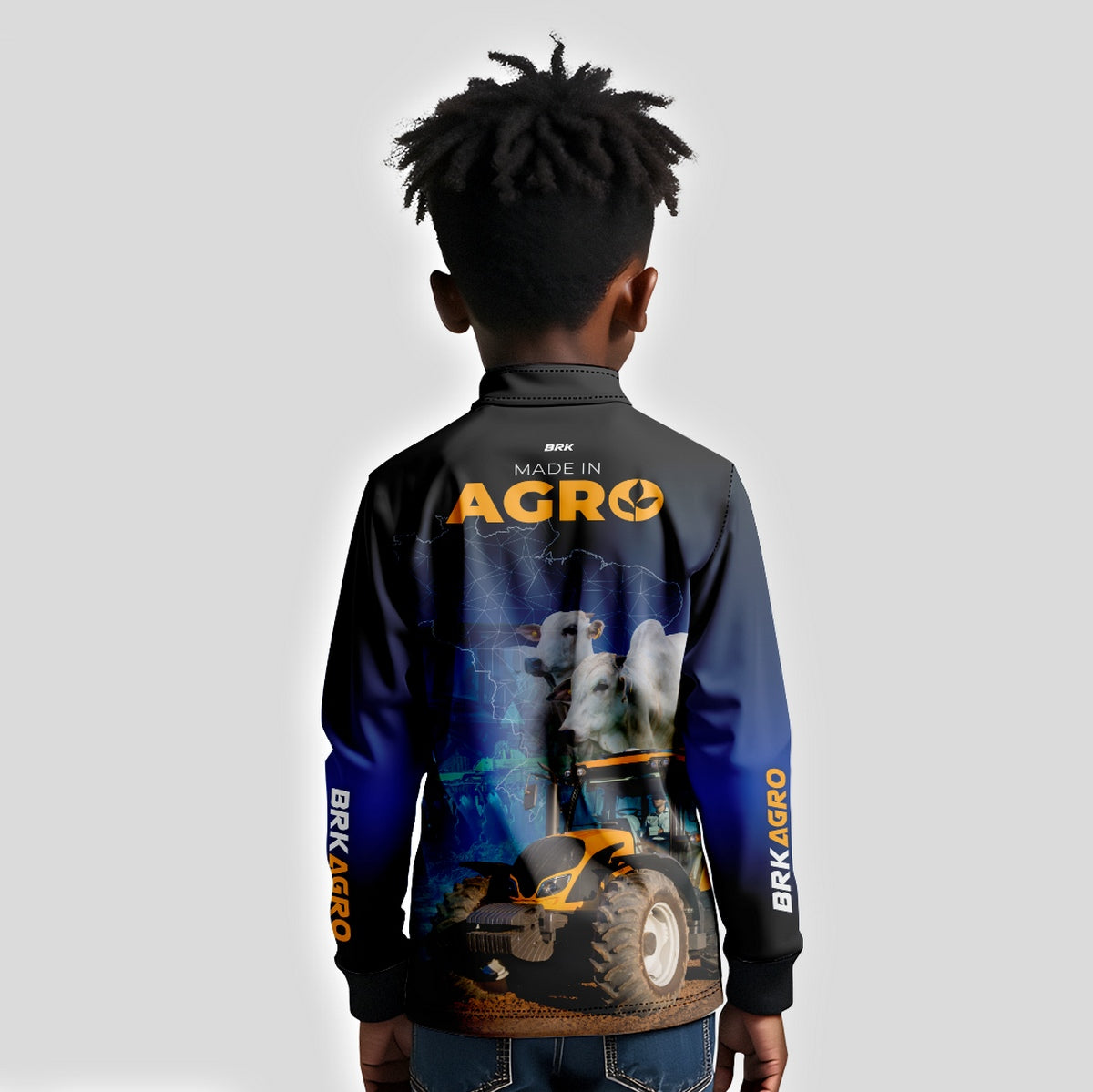 Camisa Infantil Agro Brk Made in Agro Pecuária com Proteção Solar UV50+ - Brk Agro