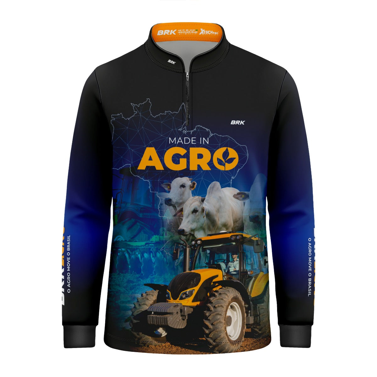 Camisa Infantil Agro Brk Made in Agro Pecuária com Proteção Solar UV50+ - Brk Agro