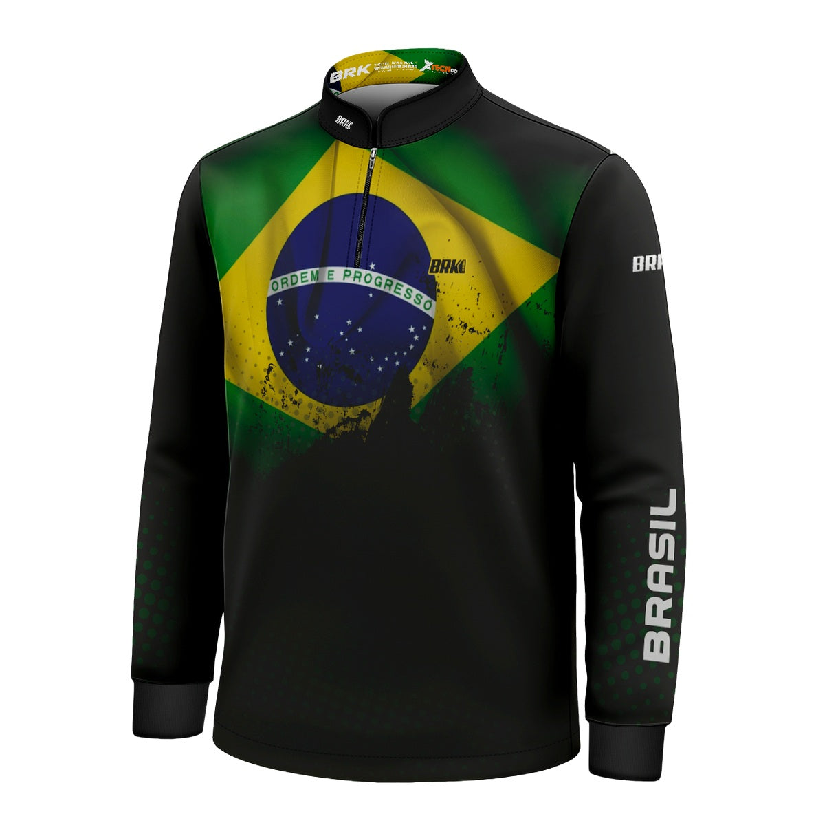 Camisa Infantil Agro Brk Bandeira do Brasil com Proteção Solar UV50+ - Brk Agro