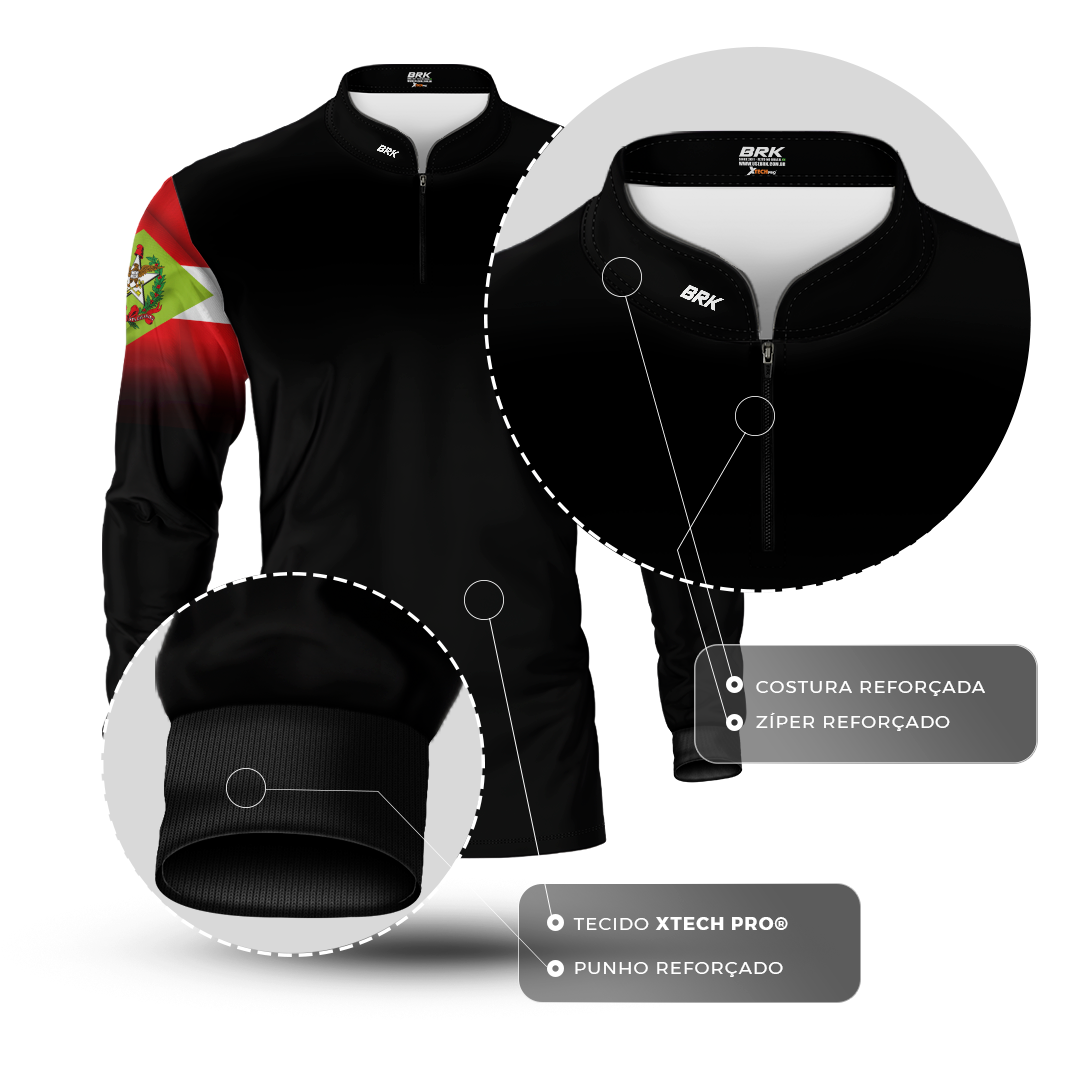 Camisa Agro Brk Brasil Santa Catarina Brasil com Proteção Solar UV50+ - Brk Agro