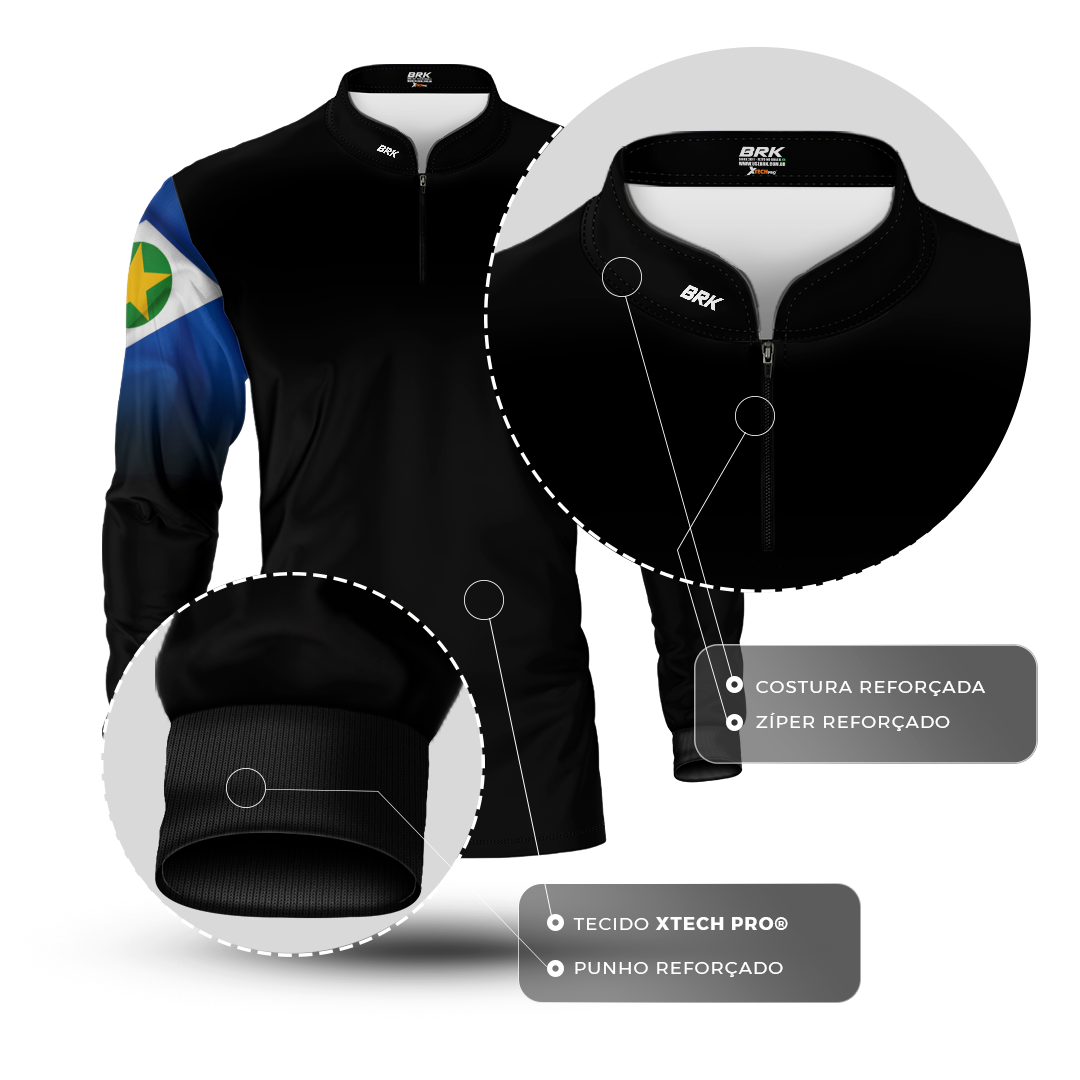 Camisa Agro Brk Mato Grosso Brasil com Proteção Solar UV50+ - Brk Agro