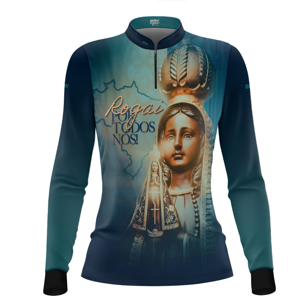 Camisa Feminina Agro Brk Rogai Por Todos Nós com Proteção UV50