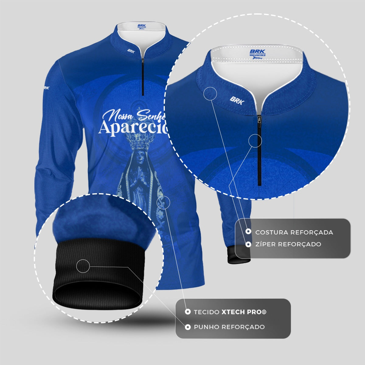 Camisa Agro Brk Nossa Senhora Aparecida com Proteção UV50
