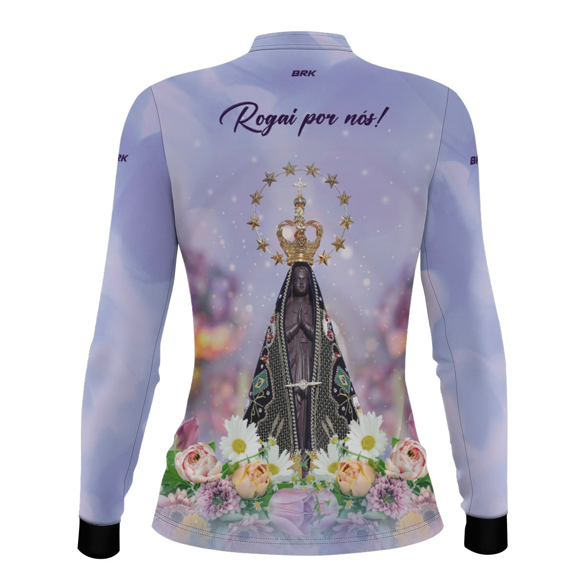 Camisa Feminina Agro Brk Roxa Nossa Senhora Aparecida com Proteção UV50