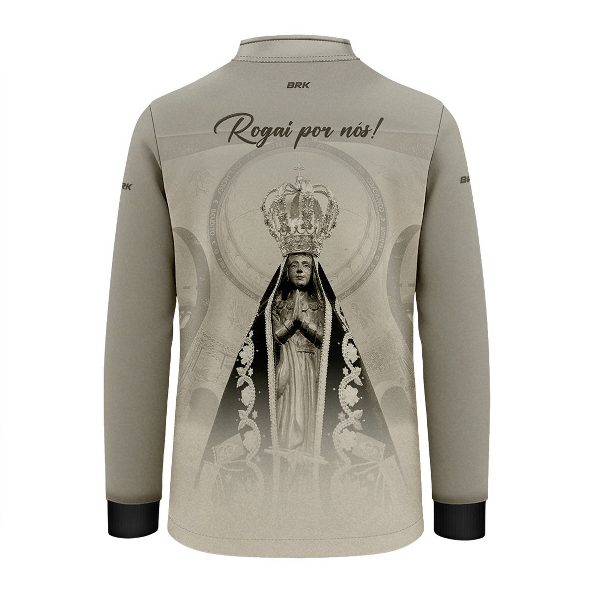 Camisa Infantil Agro Brk Bege Nossa Senhora Aparecida com Proteção UV50