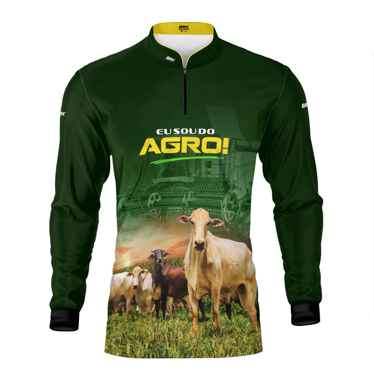 Camisa UV50 Agro Brk Eu sou do Agro Gados e Colheitadeira