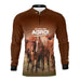 Camisa UV50 Agro Brk Eu Sou do Agro Marrom Cavalos