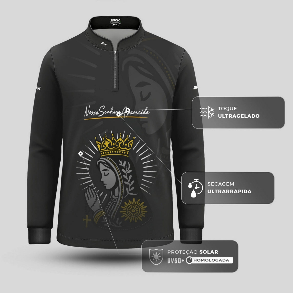 Camisa UV50 Agro Infantil Brk Nossa Senhora Aparecida - Brk Agro