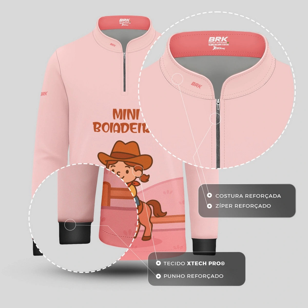 Camisa UV50 Agro Infantil Brk Mini Boiadeira - Brk Agro