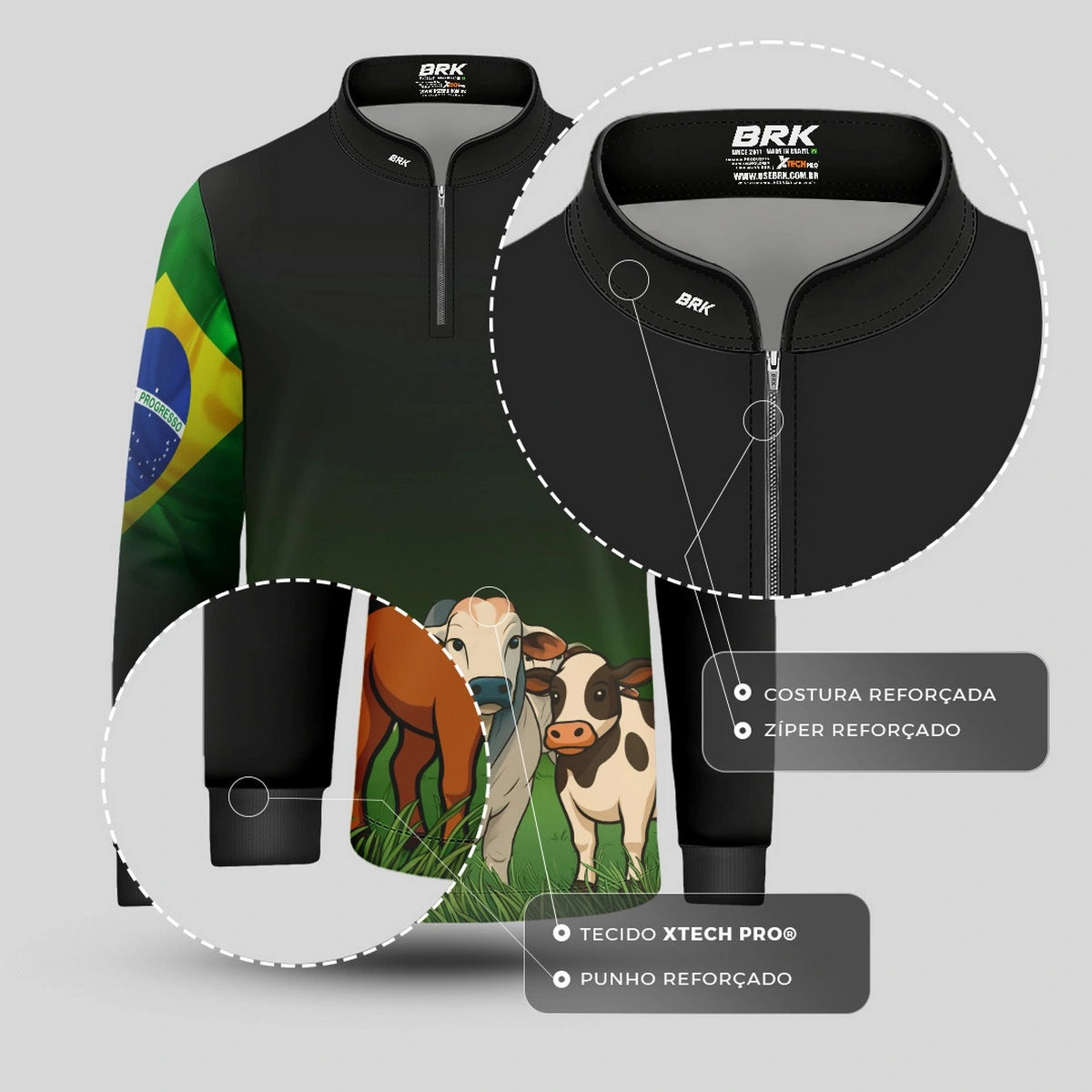 Camisa UV50 Agro Infantil Brk Pecuária - Brk Agro