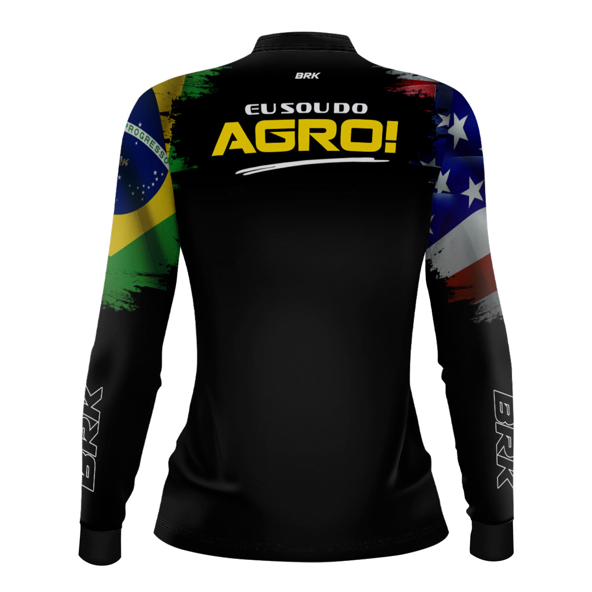 Camisa Agro Feminina Brk Eu Sou Do Agro Bandeiras com Proteção Solar UV50+ - Brk Agro